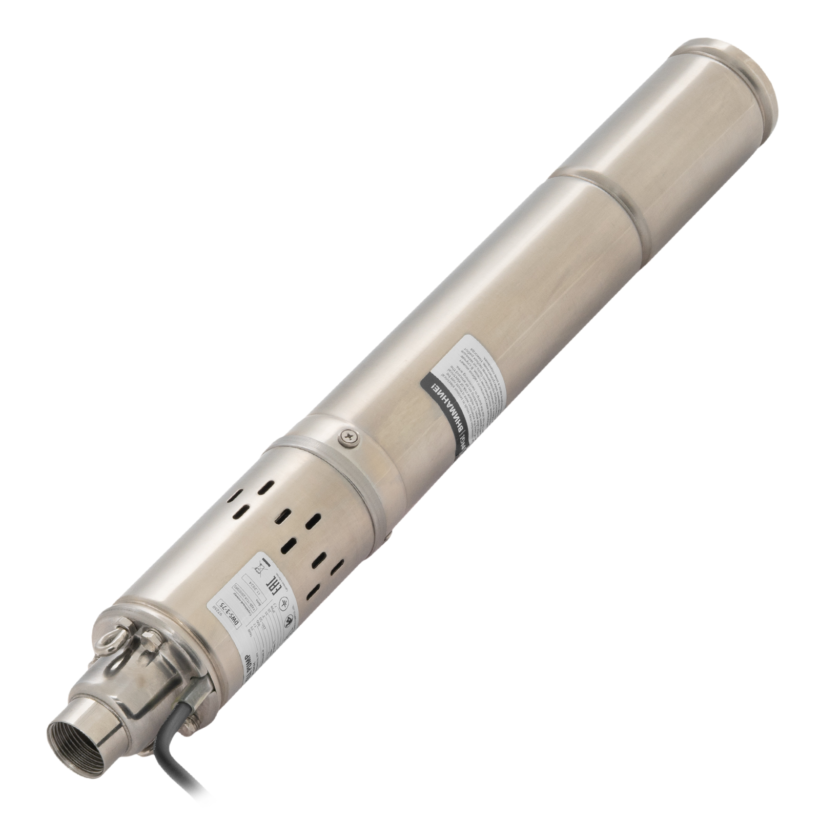 картинка Скважинный насос DWS-3-75, винтовой, диаметр 3", 500 Вт, 1600 л/ч, напор 75 м Denzel от магазина Одежда+