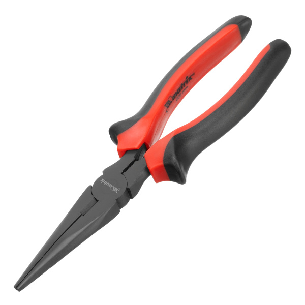 картинка Длинногубцы прямые Black Nickel, 200 мм, двухкомпонентные рукоятки Matrix от магазина Одежда+