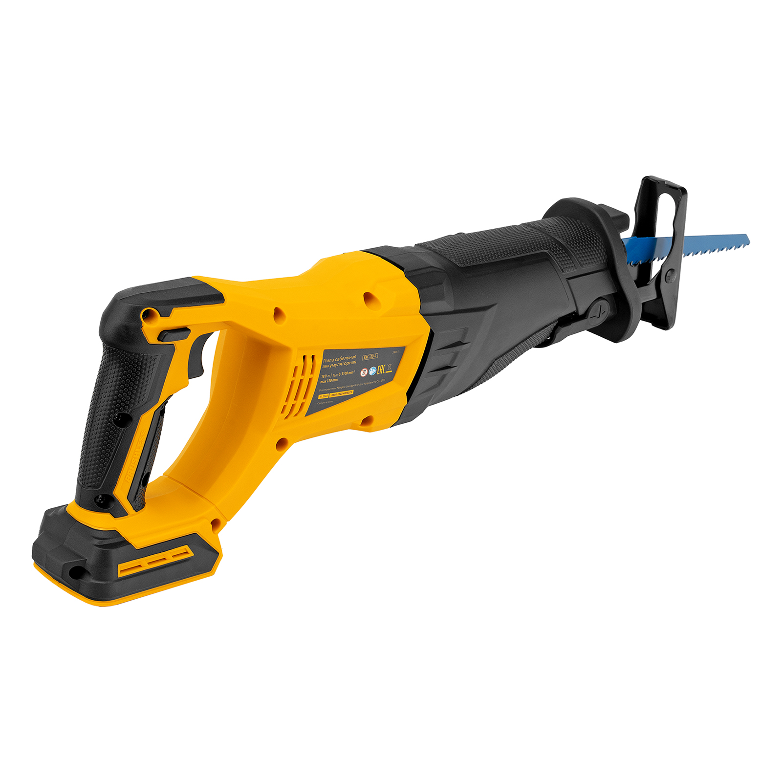 картинка Пила сабельная аккумуляторная бесщет BRC-120-0,  18В Li-Ion Denzel от магазина Одежда+