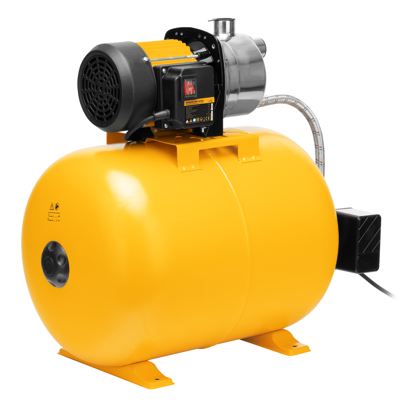 картинка Насосная станция PSL1100X, 1100 Вт, 3600 л/ч, ресивер 50 л, подъем 45 м, нержавейка Denzel от магазина Одежда+