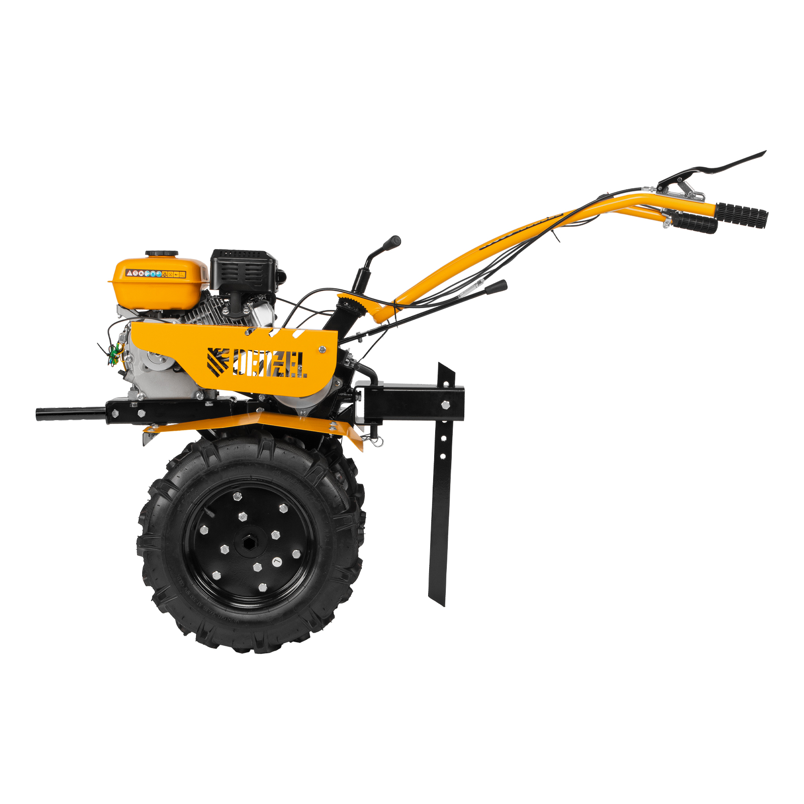 картинка Мотоблок DPT-270S, 7 л.с., ремен.сцеп, фрез 3х4, ШОМ, передачи 2В/1Н Denzel от магазина Одежда+