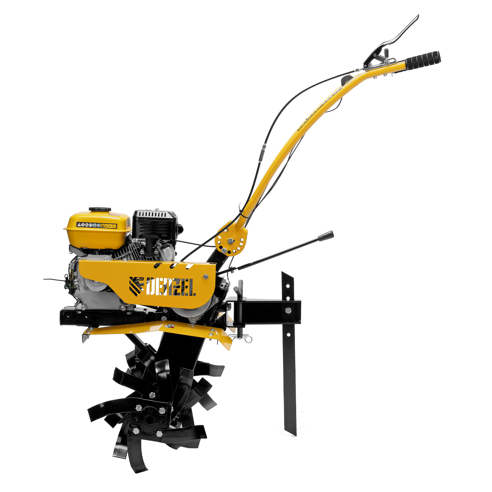 картинка Мотоблок DPT-270SB, 7 л.с., ремен.сцеп, фрез 3х4, ШОМ, без колес, передачи 2В/1Н Denzel от магазина Одежда+
