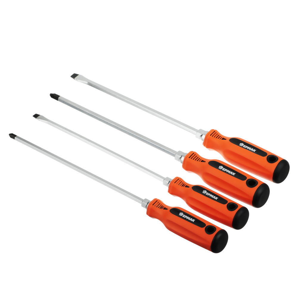 картинка ЕРМАК Набор усиленных отверток 4шт SL 6*250; 8*250/ PH2*250;PH3*250 от магазина Одежда+