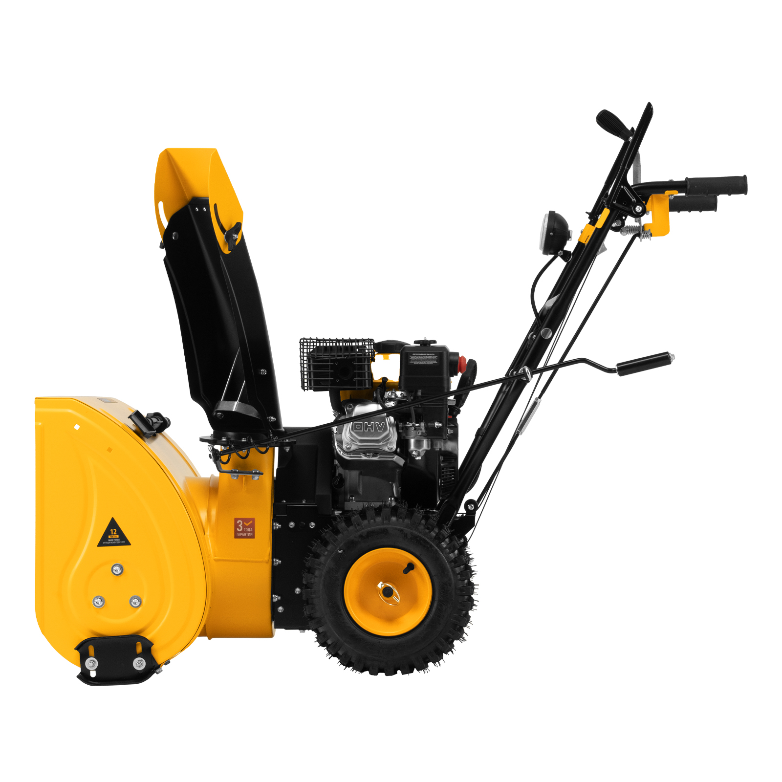 картинка Бензиновая снегоуборочная машина SBM 610, 212 cc, ручной старт, фара Denzel от магазина Одежда+