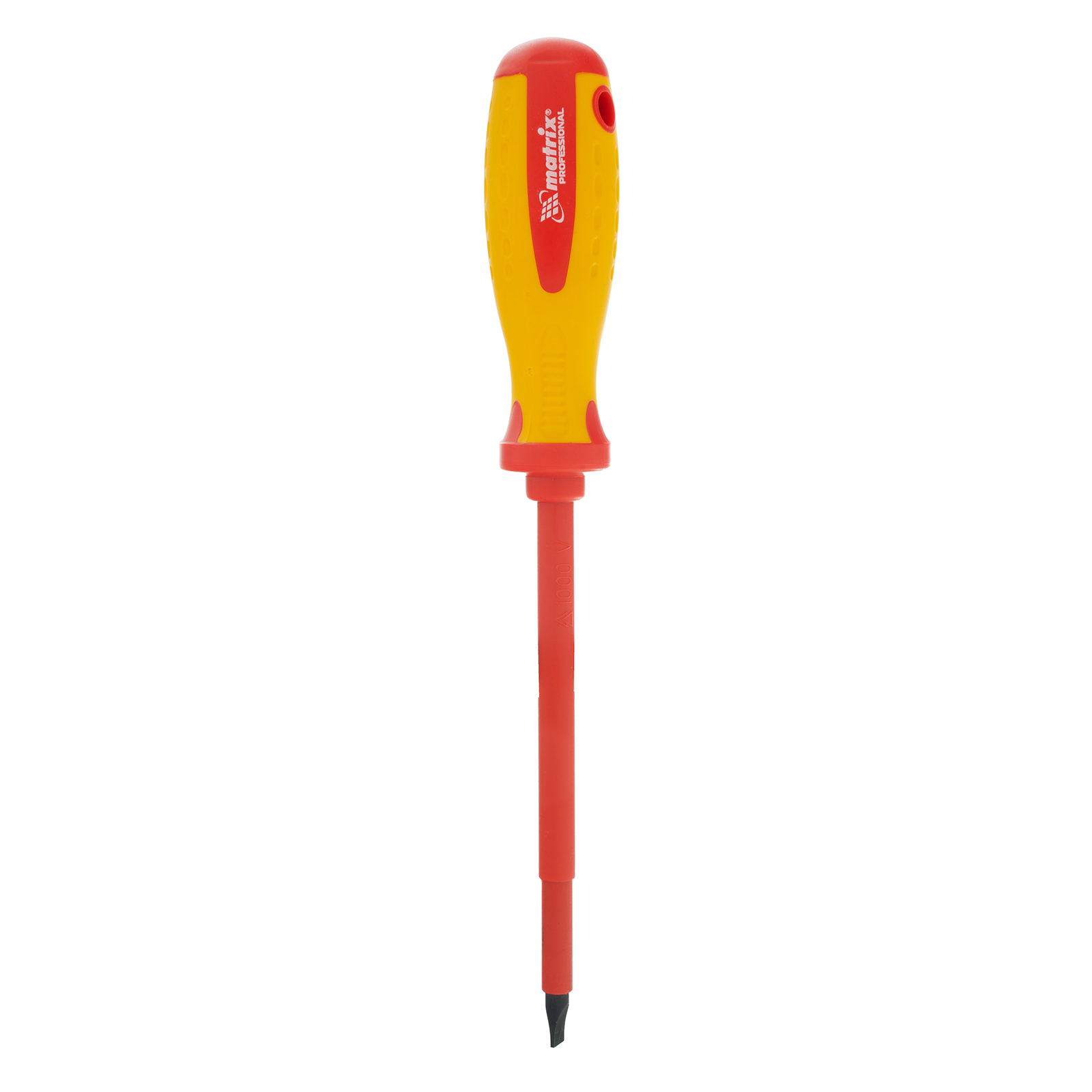 картинка Отвертка Insulated, SL6.5 x 150 мм, CrMo, до 1000 В, двухкомпонентная рукоятка Matrix Professional от магазина Одежда+