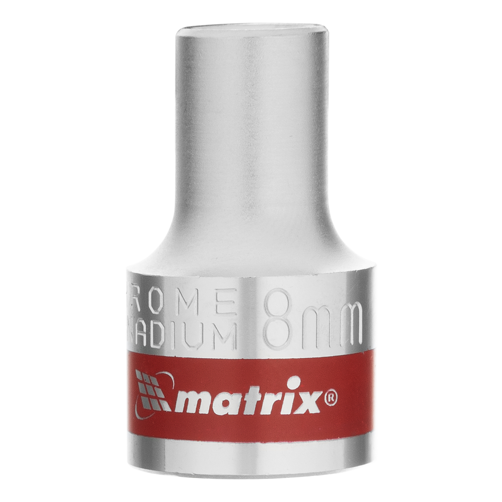 картинка Головка торцевая, 8 мм, двенадцатигранная, CrV, под квадрат 1/2, хромированная Matrix от магазина Одежда+