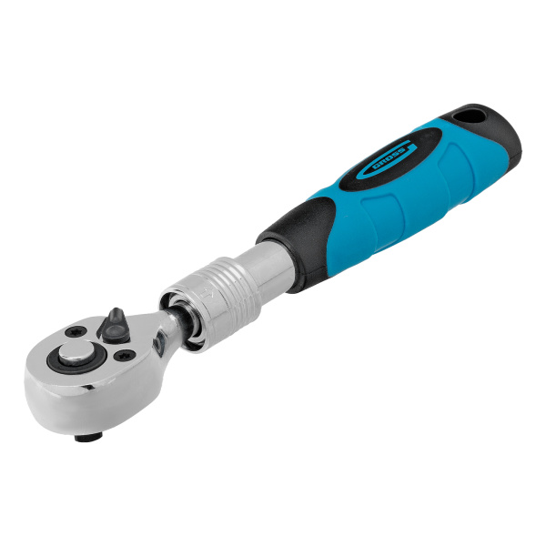 картинка Ключ-трещотка телескопический 1/4", 150-200 мм, CrV, 72 зуба, с быстрым сбросом, хром Gross от магазина Одежда+