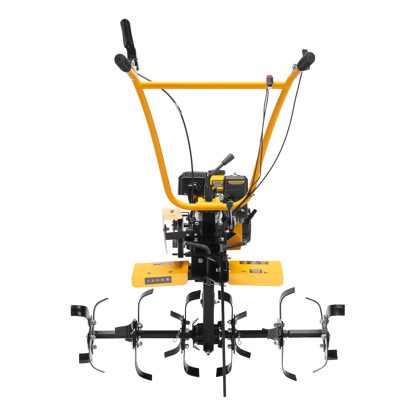 картинка Мотоблок DPT-370S, 7 л.с., ремен.сцеп, фрез 3х4, ШОМ, передачи 3В/1Н Denzel от магазина Одежда+