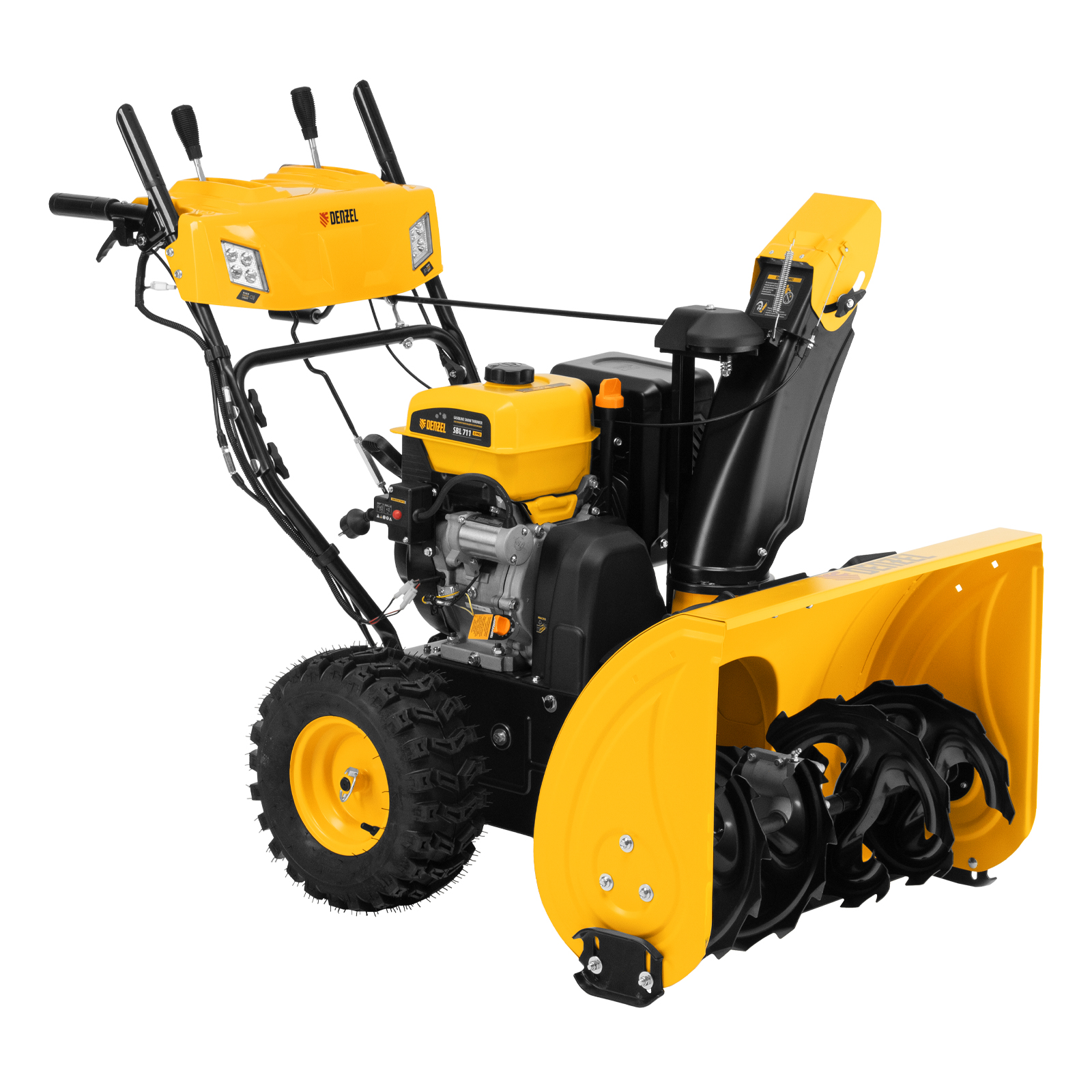 картинка Бензиновая снегоуборочная машина SBL 711D PRO, 302cc, эл.старт, фара, обогрев, блок. дифф. Denzel от магазина Одежда+