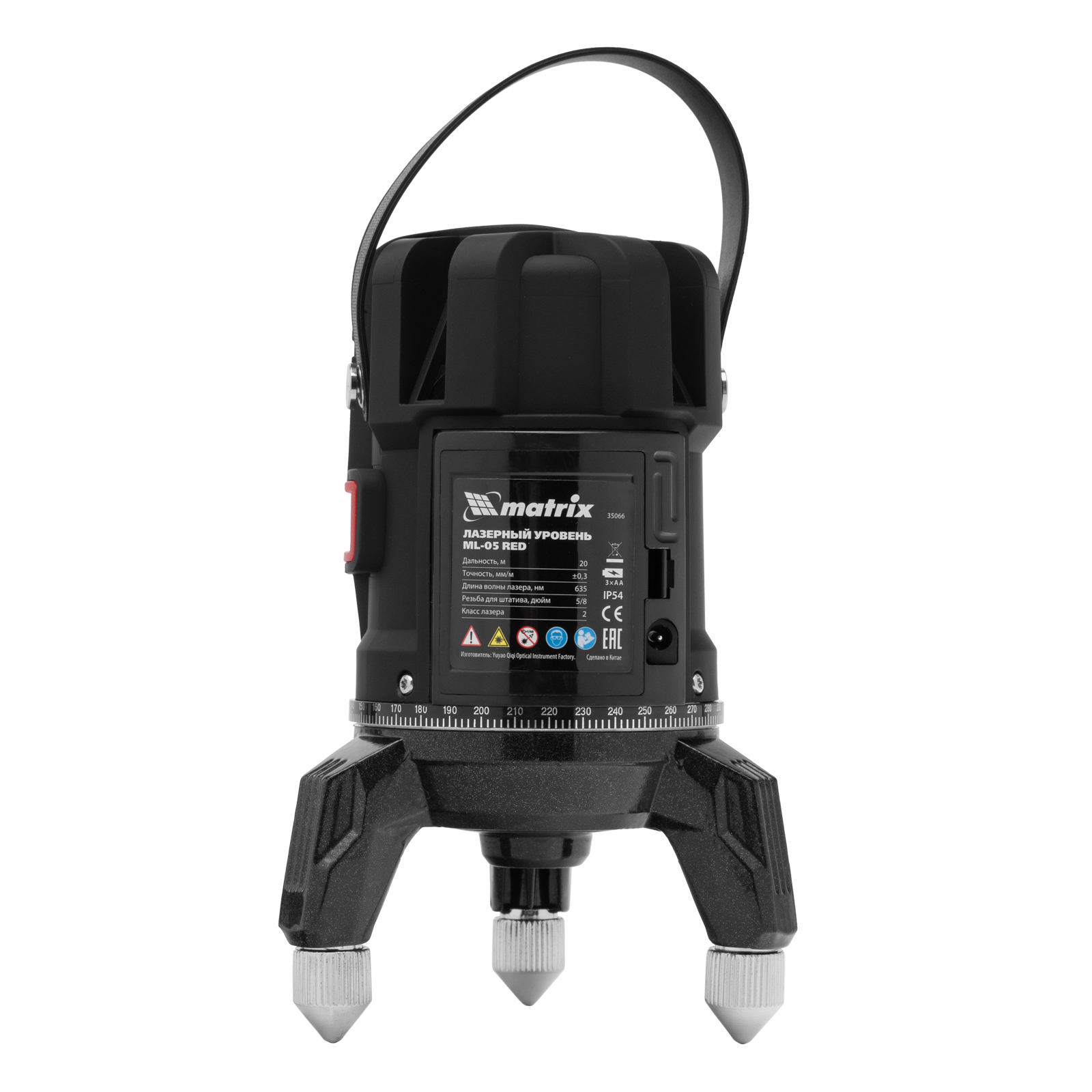 картинка Лазерный уровень ML 05 Red, 20 м, 635 нм, резьба 5/8" Matrix от магазина Одежда+