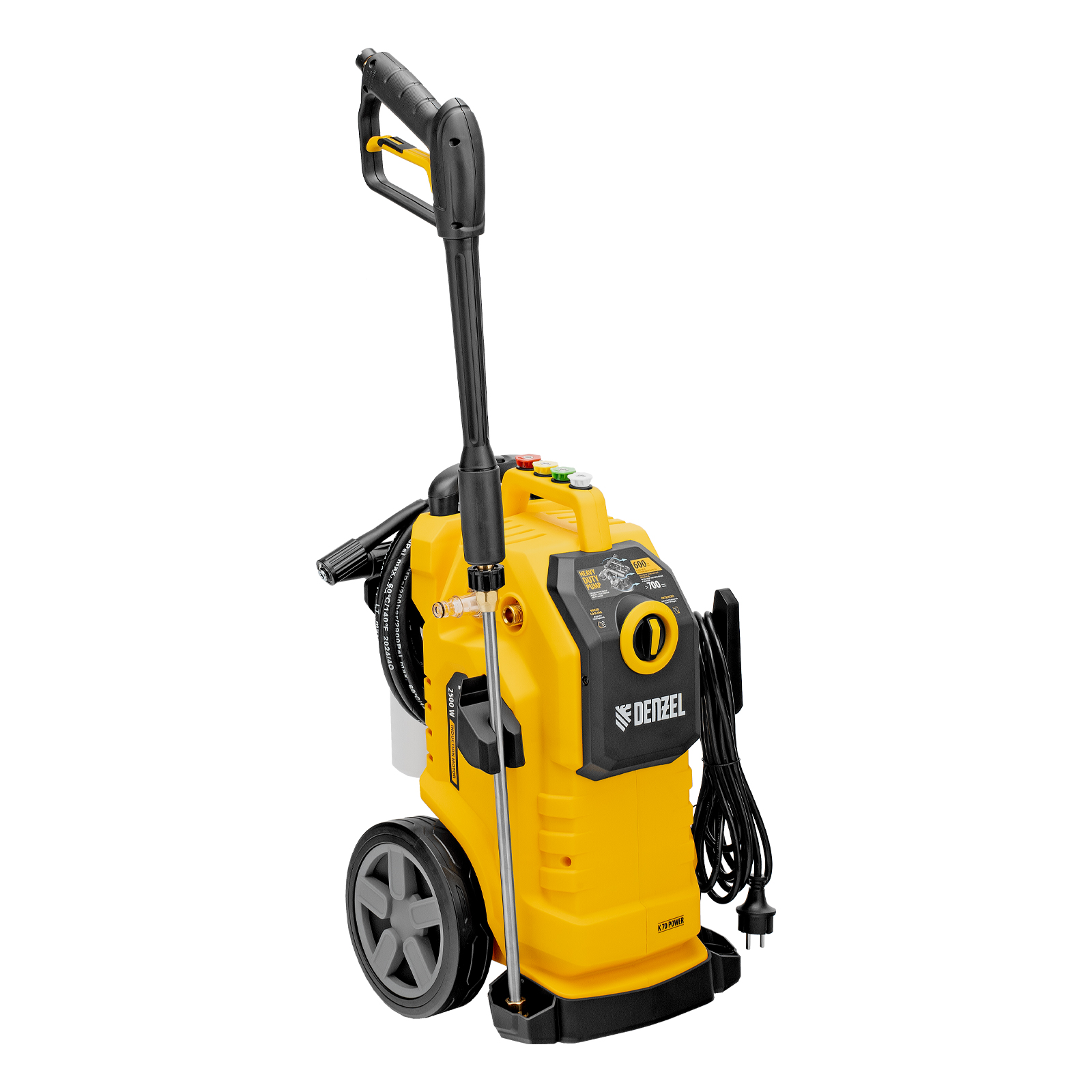 картинка Моечная машина высокого давления K 70 Power, 2500 Вт, 180 бар, 600 л/ч, асинх. двиг.// Denzel от магазина Одежда+