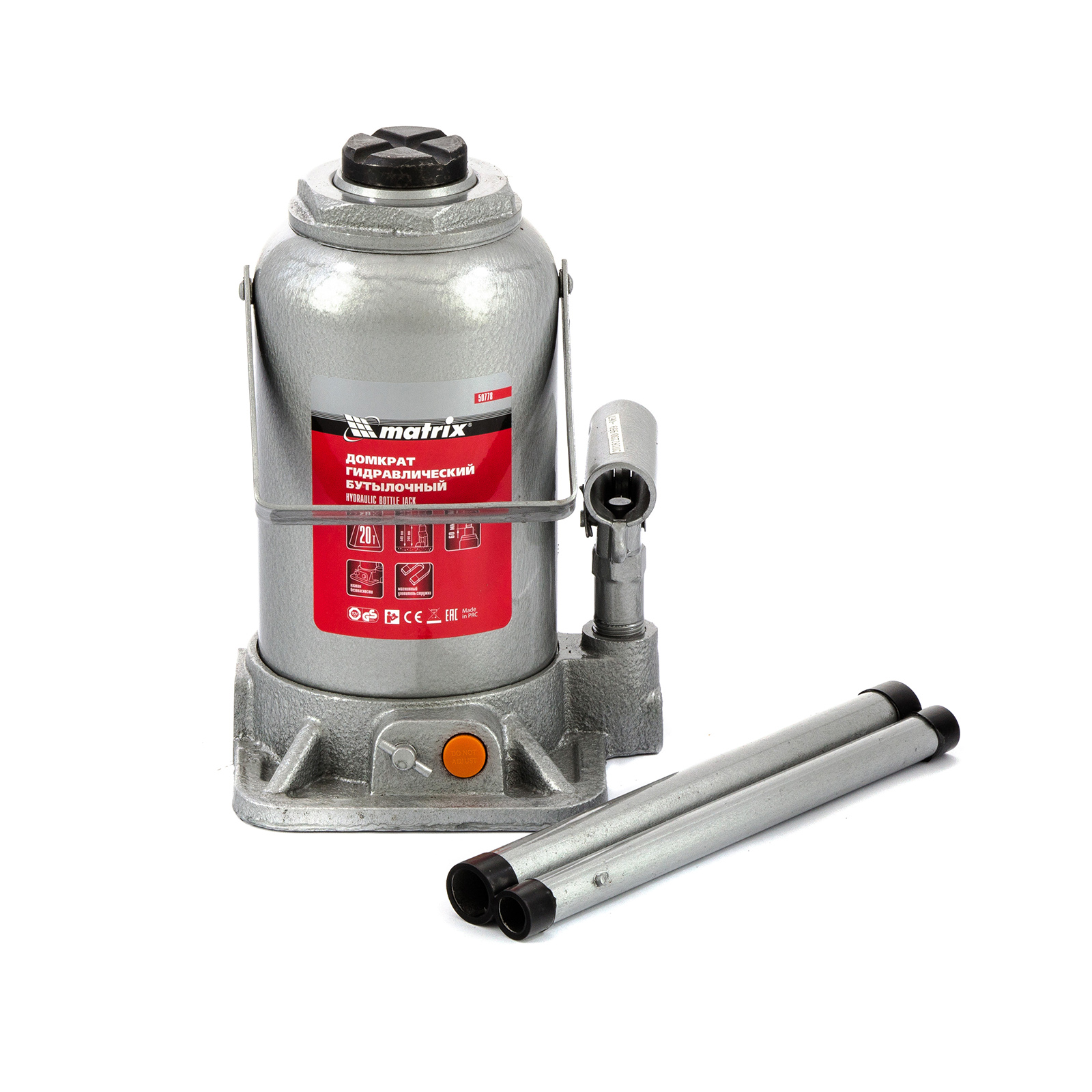 картинка Домкрат гидравлический бутылочный, 20 т, h подъема 244-449 мм Matrix от магазина Одежда+