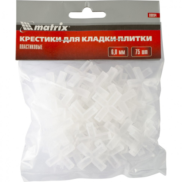 картинка Крестики, 6 мм, для кладки плитки, 75 шт Matrix от магазина Одежда+