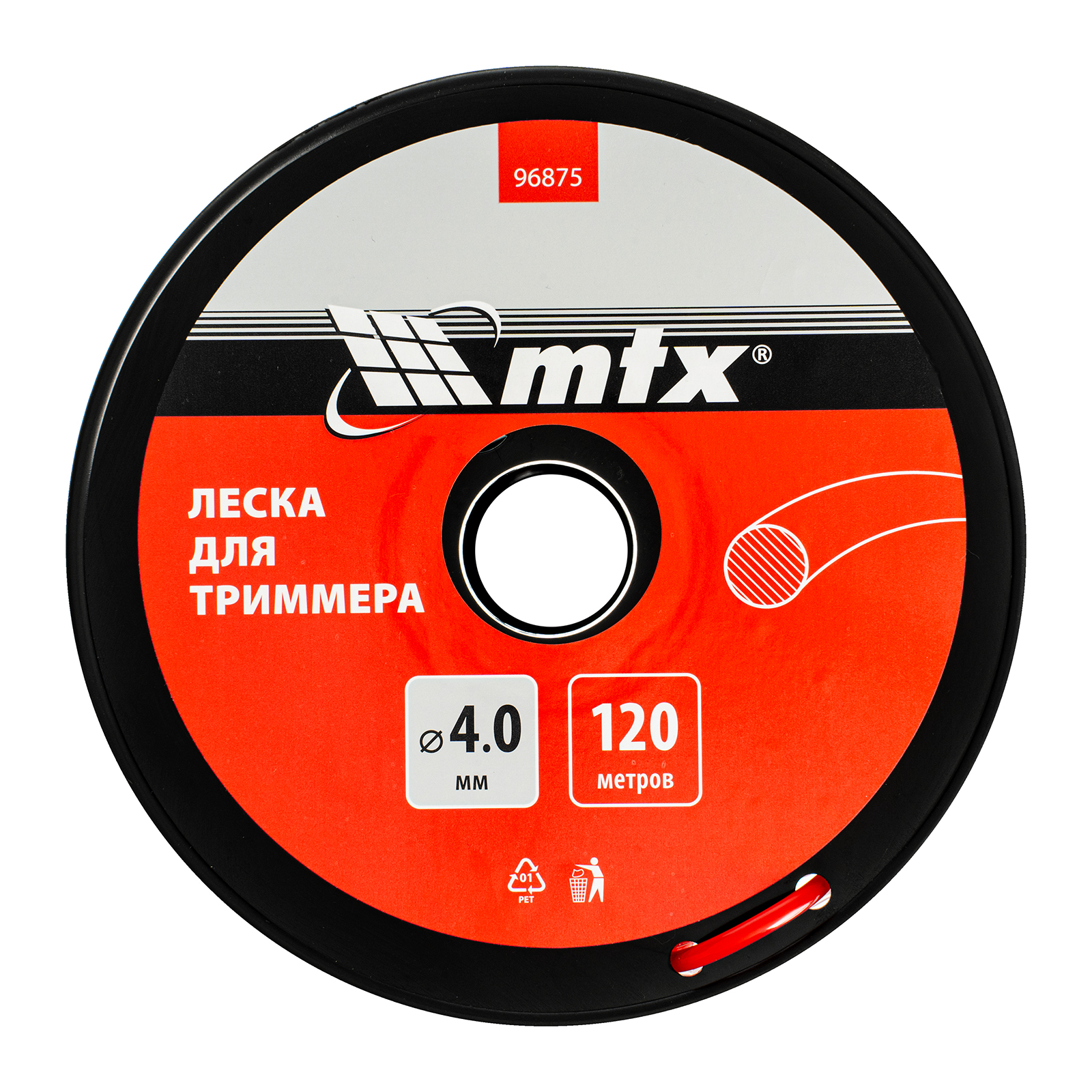картинка Леска для триммера круглая 4,0 мм х 120 м, на катушке MTX от магазина Одежда+