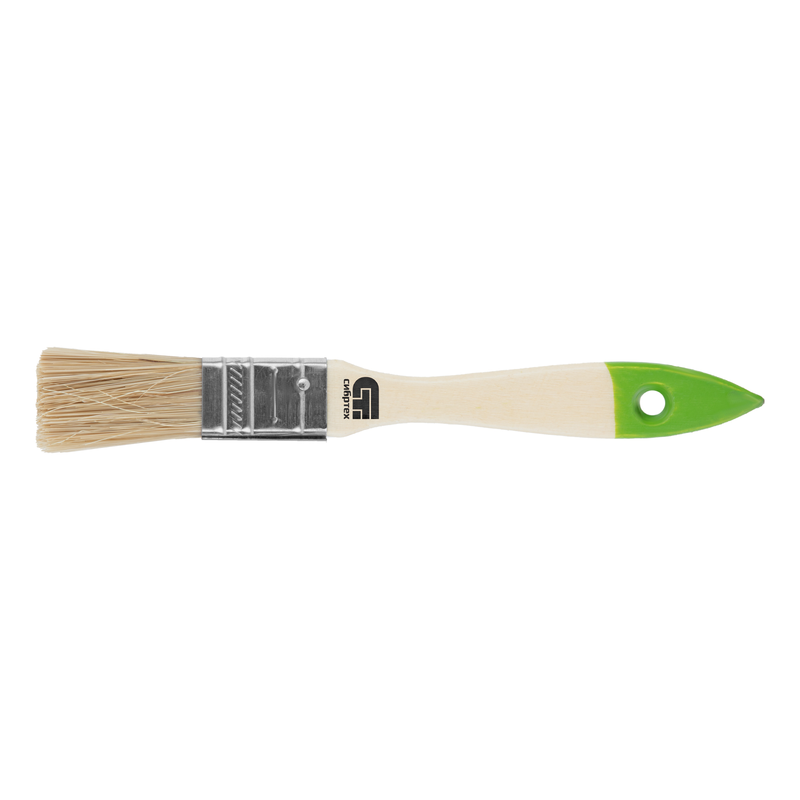 картинка Кисть плоская 20 мм, натуральная щетина, деревянная ручка Сибртех от магазина Одежда+