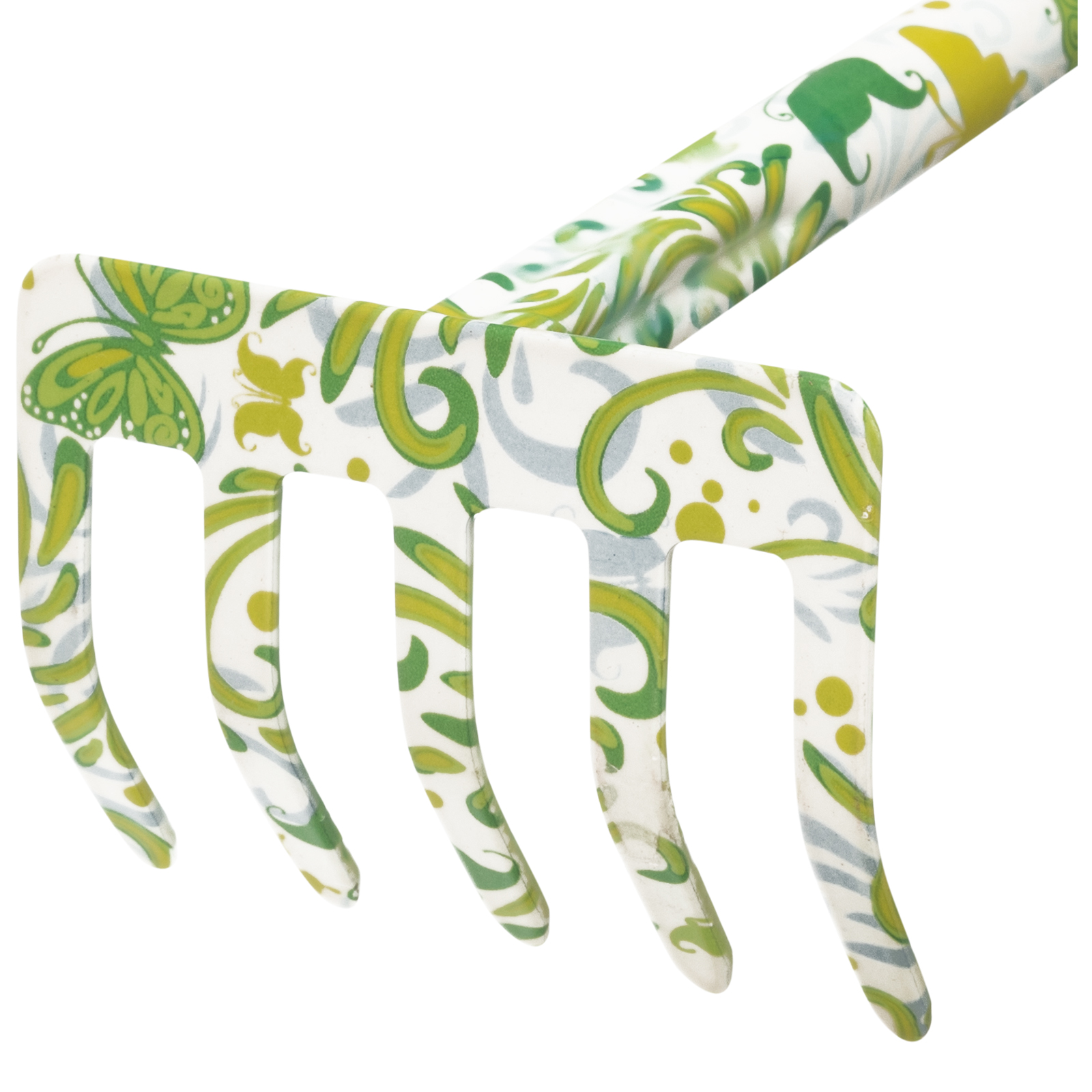 картинка Грабли 5 - зубые, 85 х 310 мм, стальные, пластиковая рукоятка, Flower Green, Palisad от магазина Одежда+