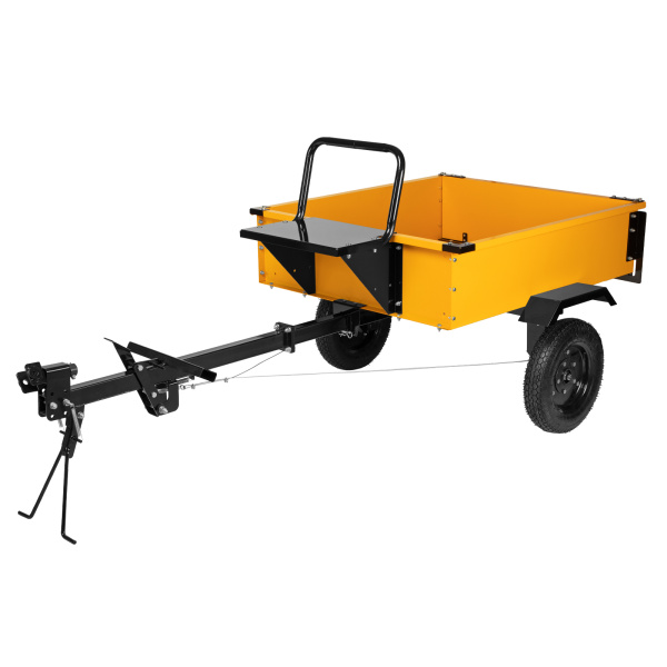 картинка Прицеп для мотоблока TT-500, оцинк., груз. 500 кг, рег. сцепка, колеса 4.00-10, в упаковке Denzel от магазина Одежда+