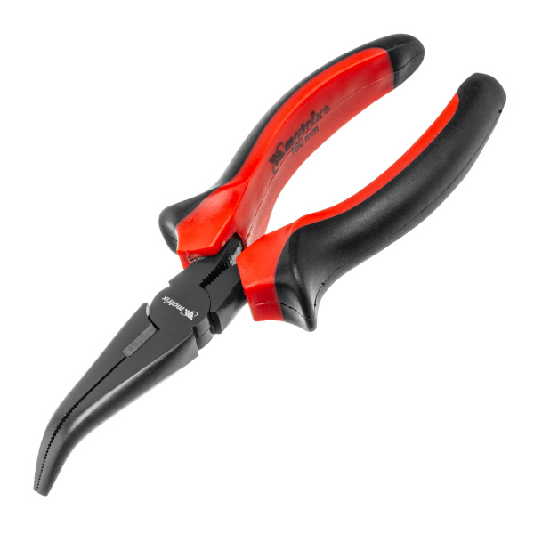 картинка Длинногубцы изогнутые Black Nickel, 160 мм, двухкомпонентные рукоятки Matrix от магазина Одежда+